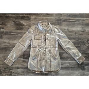 Nicholas K for Free People Metallic Seth Shirt Size XS
